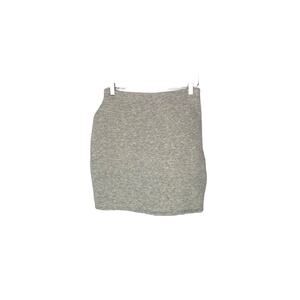 Aritzia‎ Wilfred Free Cotton Blend Pull On Heather Gray Mini Skirt Size Medium